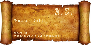 Musser Dolli névjegykártya